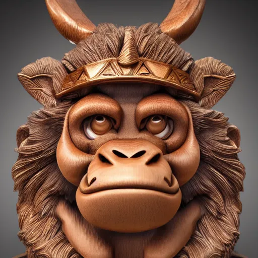 Image similar to high intricate bust of an donkey kong carved from wood in baroque style, studio light, maria panfilova, andrea savchenko, mike kime, ludovic plouffe, qi sheng luo, oliver cook, trending on artstation