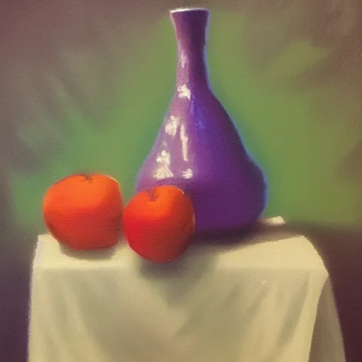 Image similar to concept art of still life painting with iphone