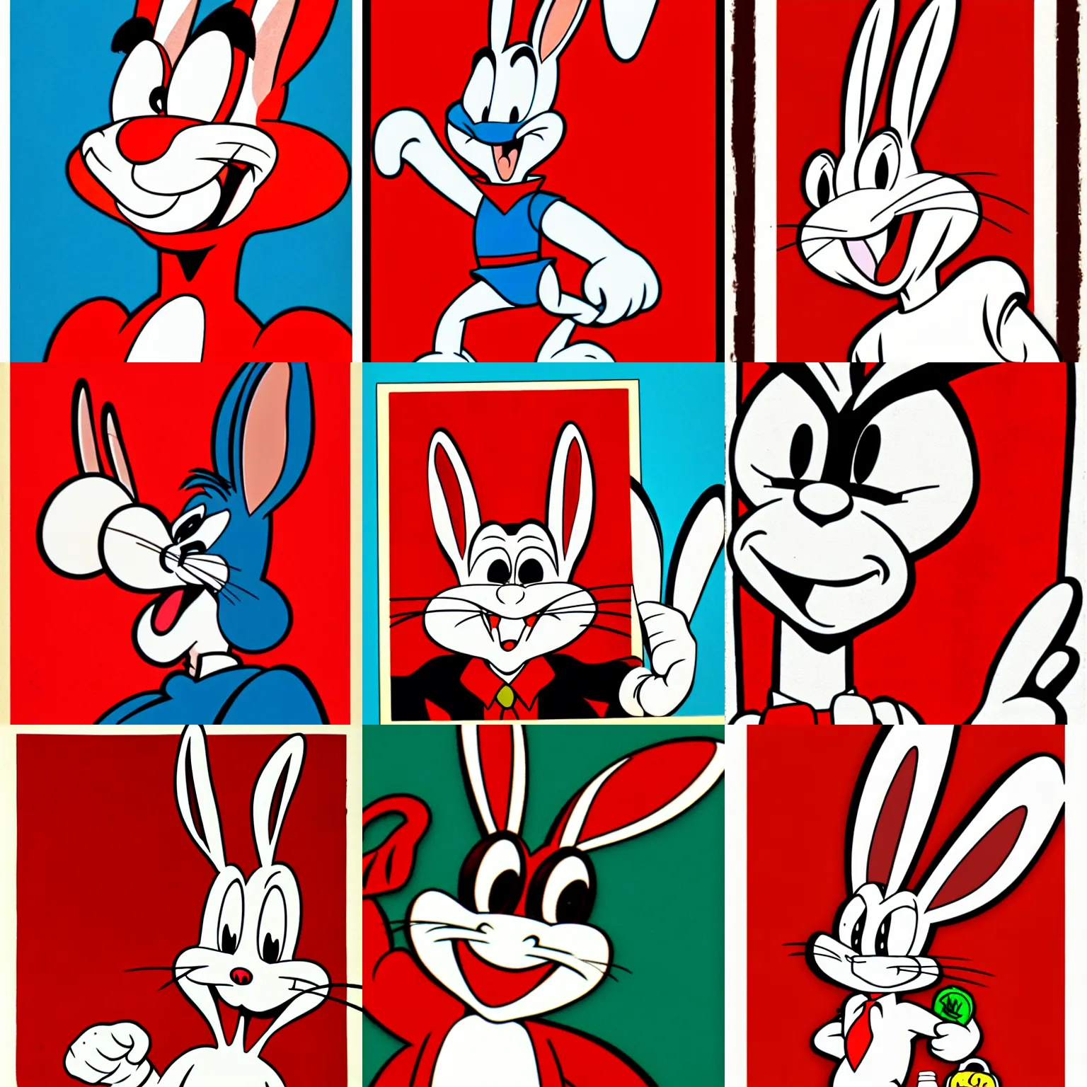 bugs bunny communist, red color scheme, 1 9 6 0 | Stable Diffusion ...