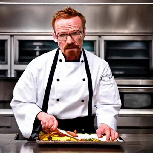 Image similar to Walter White as Chef Gordon Ramsey,