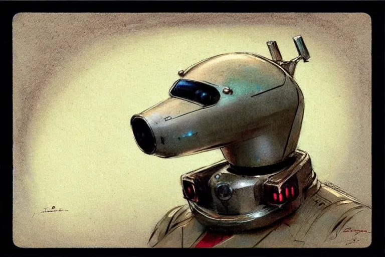 Image similar to ( ( ( ( ( 1 9 5 0 s retro future robot android dog. muted colors. ) ) ) ) ) by jean - baptiste monge!!!!!!!!!!!!!!!!!!!!!!!!!!!!!!