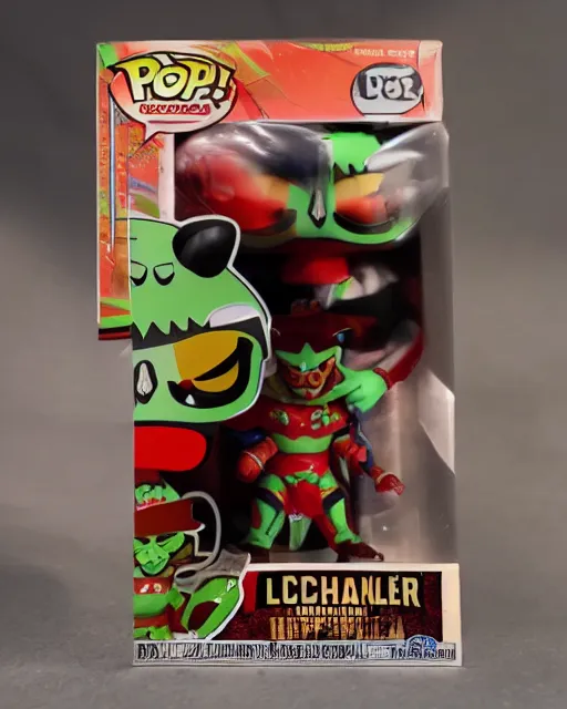 Image similar to luchador wrestler Funko Pop. Photographic, photography