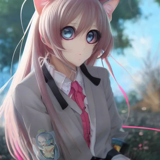 Prompt: anime catgirls nekomimi, extremely detailed eyes, fantastic details full faces, trending on artstation, pixiv, hyperdetailed Unreal Engine 4k 8k ultra HD, Stanley Artgerm Lau, WLOP, Rossdraws, James Jean Marc Simonetti Ruan Jia and Mandy Jurgens and Artgerm and William-Adolphe Bouguerea Sakimichan, yuru camp, illustration, digital art, concept art, manga cover