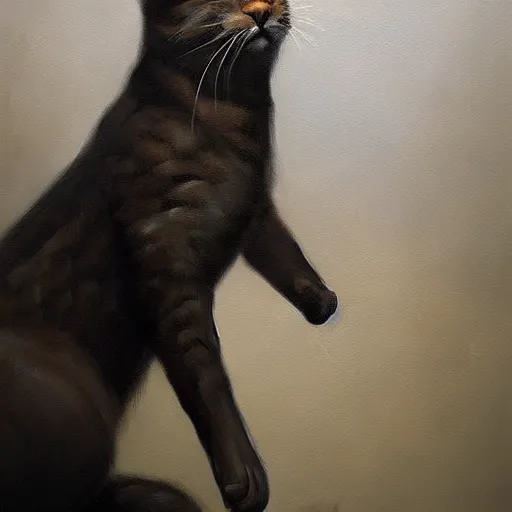 Prompt: oil painting a business cat leader of a political party trending on artstation by greg rutkowski