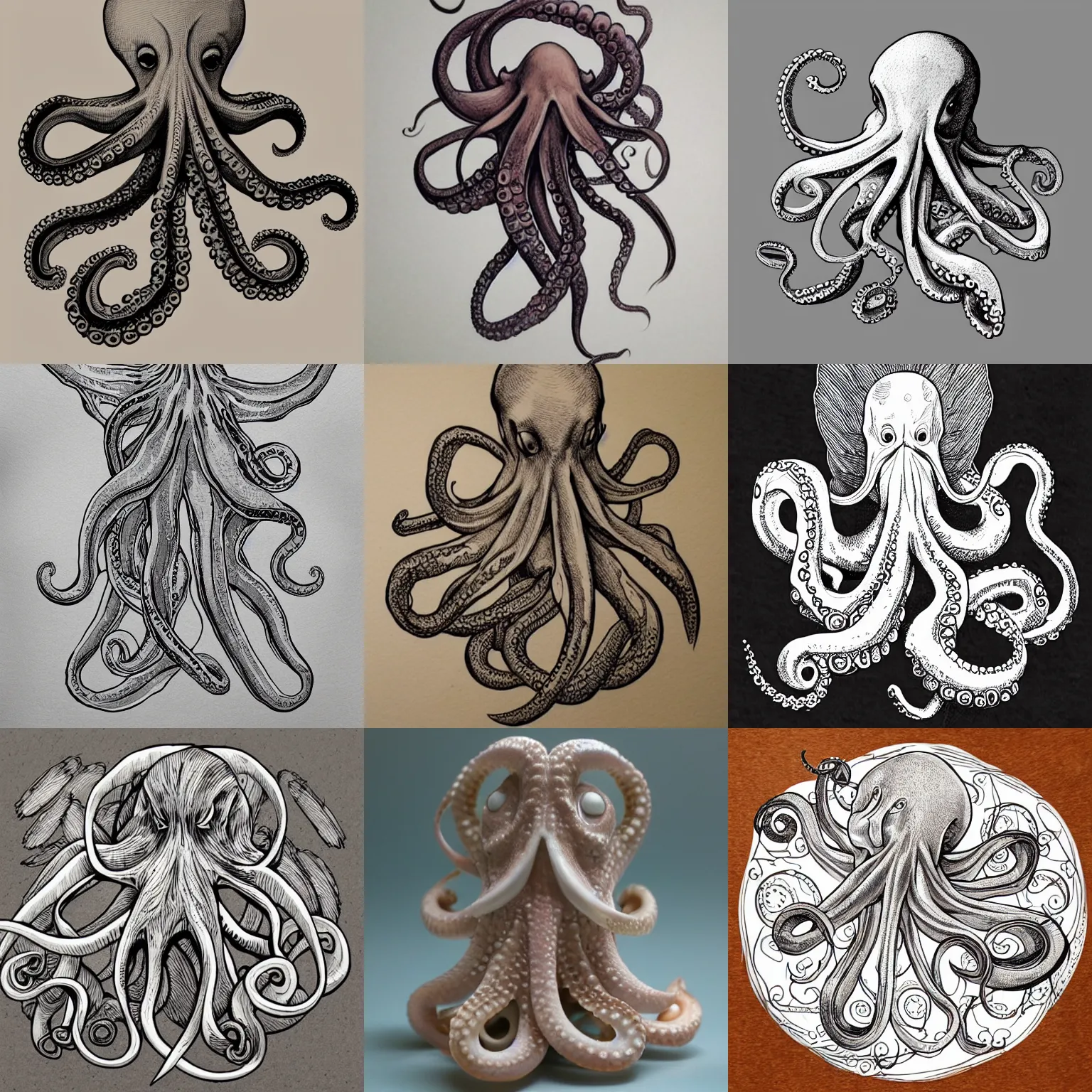Prompt: angelic octopus, realistic, intricate