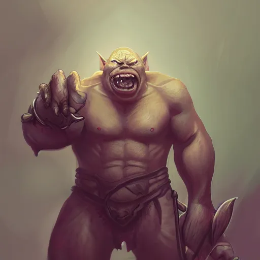 Image similar to an orc, furry art, furaffinity, extremely detailed, digital painting, artstation, concept art, smooth, sharp focus, illustration, incredible art