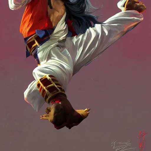 Prompt: karate clown, dynamic pose, fighting highly detailed, digital painting, artstation, concept art, matte, sharp focus, illustration, art by Artgerm and Greg Rutkowski and Alphonse Mucha