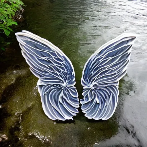 Image similar to wings made of water