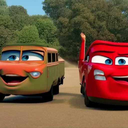 Image similar to HIMARS in Cars Pixar movie