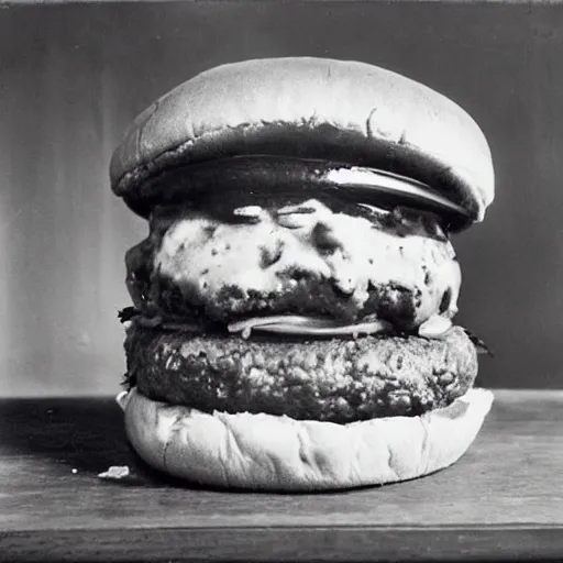 Prompt: Burger, by Salvador Dali