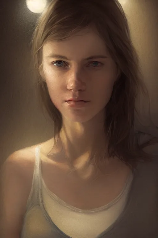 Image similar to pregnant woman under street light, highly detailed, sharp focused, ultra realistic digital concept art by Alyssa Monks, Charlie Bowater