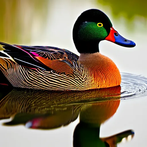 Image similar to a multicolored duck