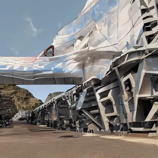 Image similar to car truck race sci-fi wall structure on the coronation of napoleon painting and digital billboard in the middle, unreal engine 5, keyshot, octane, artstation trending, ultra high detail, ultra realistic, cinematic, 8k, 16k, in style of zaha hadid, in plastic, dark, tilt shift,