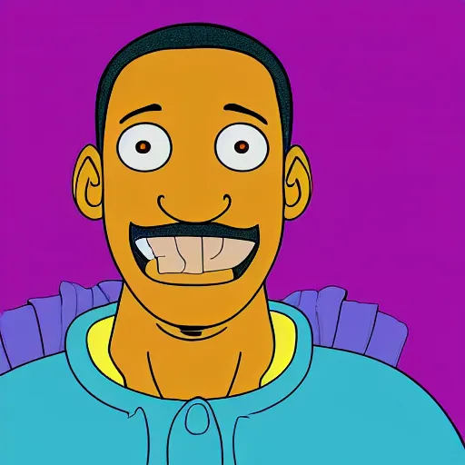 Prompt: Will Smith Will Smith Will Smith cosplay as Homer Simpson, cartoon drawing, detailed digital art, colourful masterpiece beautiful beautiful beautiful