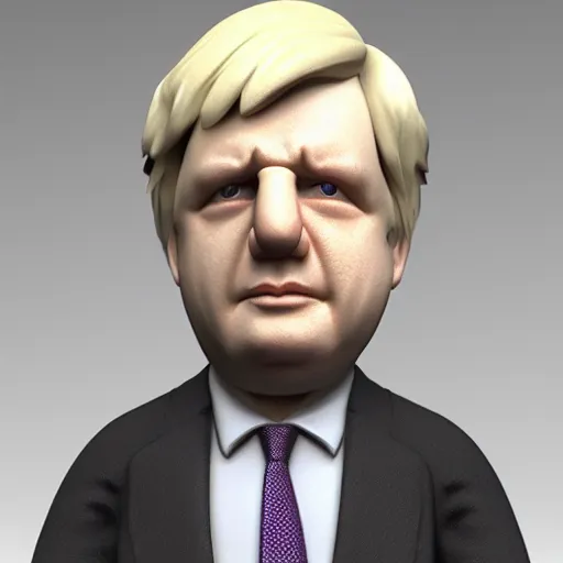 Prompt: Boris Johnson figurine, detailed product photo, high quality, soft, 3d render