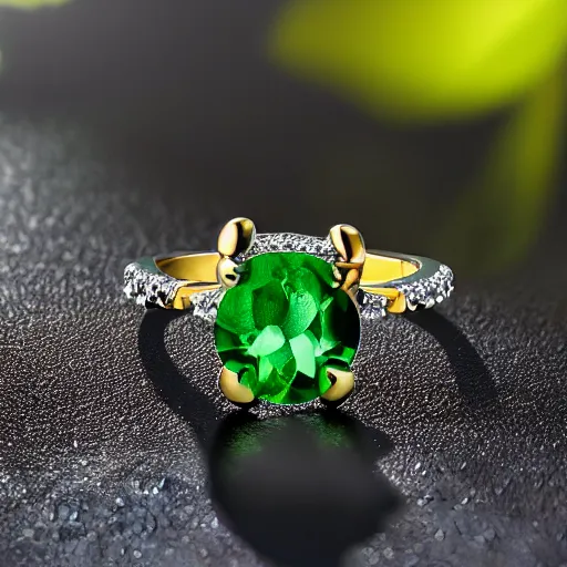 Emerald deals frog ring