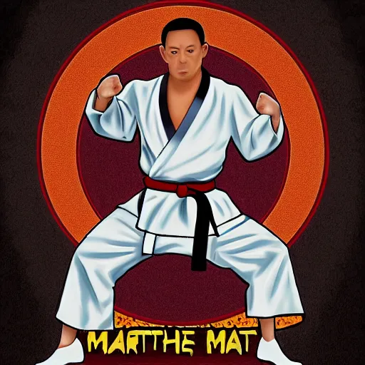 Image similar to martial arts master in the style of google, digital art