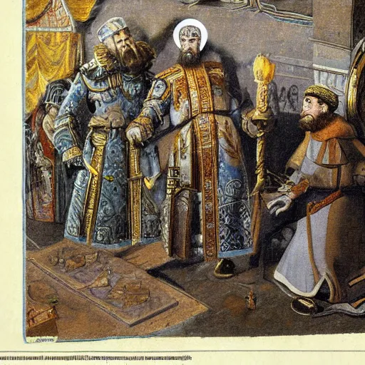 Prompt: ivan the terrible kills his son highly detailed concept art