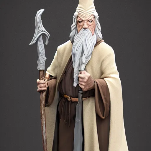 Image similar to Gandalf as a figurine, artstation, studio, light, 8K