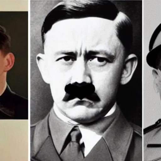 Image similar to tom holland as adolf hitler with short rectangular mustache