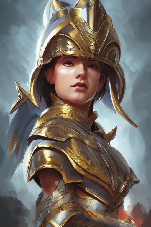 Image similar to amazon valkyrie athena, d & d, fantasy, portrait, highly detailed, headshot, digital painting, trending on artstation, concept art, sharp focus, illustration, art by artgerm and greg rutkowski and magali villeneuve