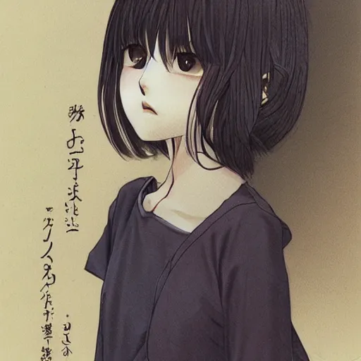 Image similar to young girl by suehiro maruo, detailed, manga, illustration