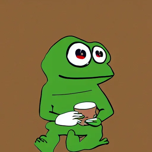 Image similar to pepe the frog eating deodorant, 4 k