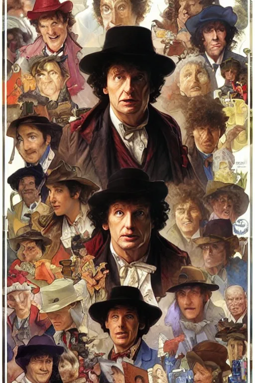 Image similar to The Fourth Doctor, Doctor Who, portrait by Stanley Artgerm Lau, greg rutkowski, thomas kindkade, alphonse mucha, loish, norman Rockwell