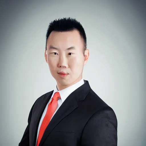 Image similar to photograph of mongoloid businessman, professional profile photo