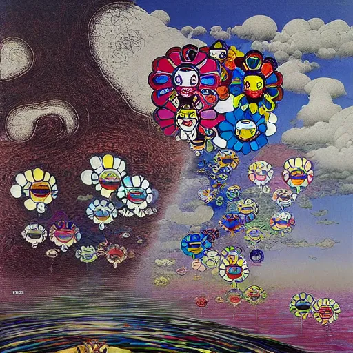 Prompt: takashi murakami and zdzisław beksiński