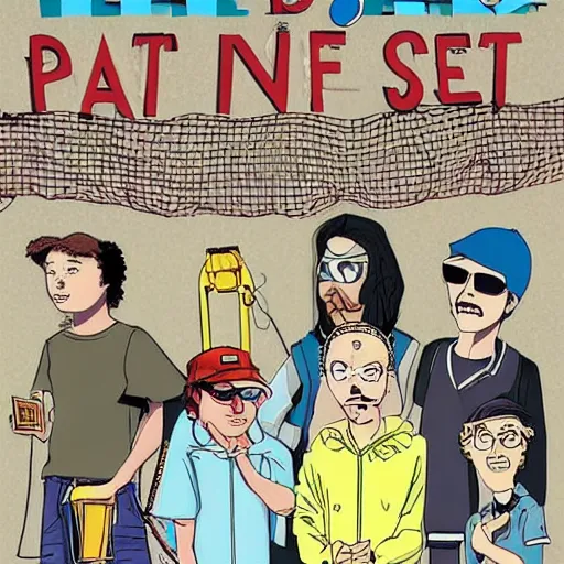 Prompt: the cover of the graphic novel version of david foster wallace's book infinite jest, featuring boys at a tennis academy, a videotape that puts you into a coma, and a recovering alcoholic trying to leave a life of crime, art by seth, chris ware, and charles burns