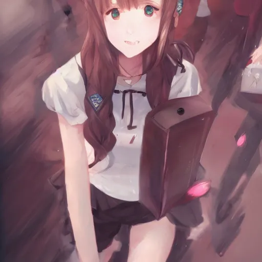 Image similar to Literature Club by krenz cushart, stu_dts, yoshiku, wlop, trending on ArtStation, Pixiv