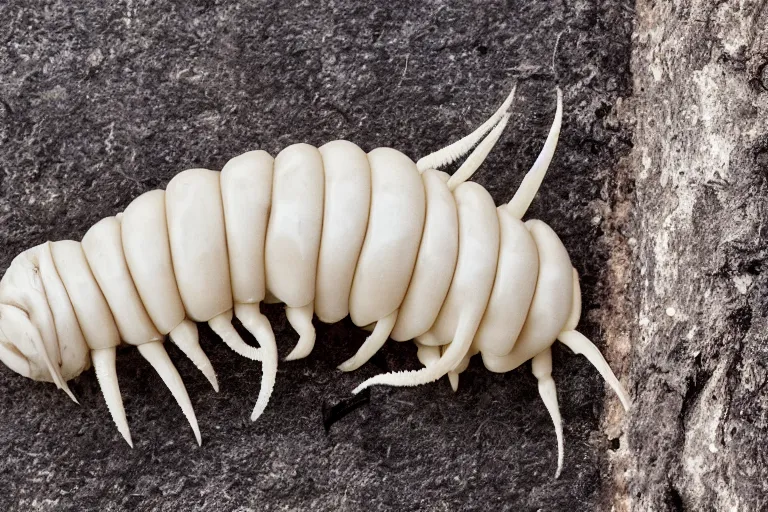 Image similar to a white grub with big scary mandibles and a glowing lightbulb tail, high resolution film still, HDR color, 8k