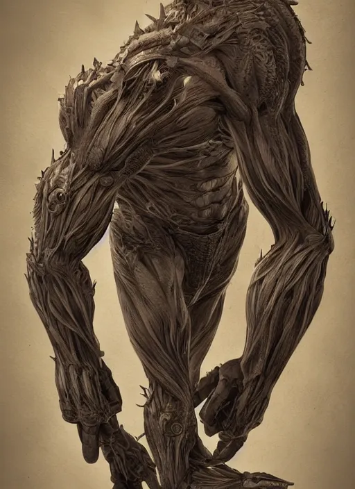 Prompt: full body monster anatomy, ross tran, anatomical, highly detailed sculpture, intricate detailed, ommatidia, 8 k, cinematic atmosphere, post - processing