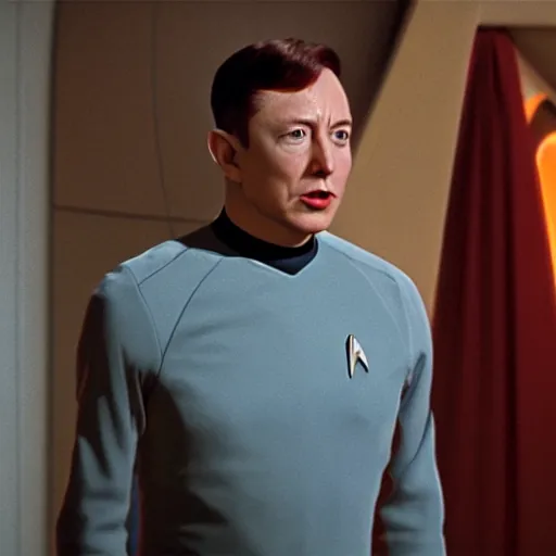 Image similar to color film still from star trek, staring elon musk, jeff bezos, bill gates, steve jobs, XF IQ4, 150MP, 50mm, F1.4, ISO 200, 1/160s, natural light