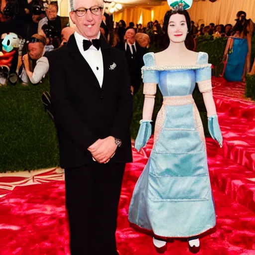 Image similar to photo of wallace and gromit at the met gala