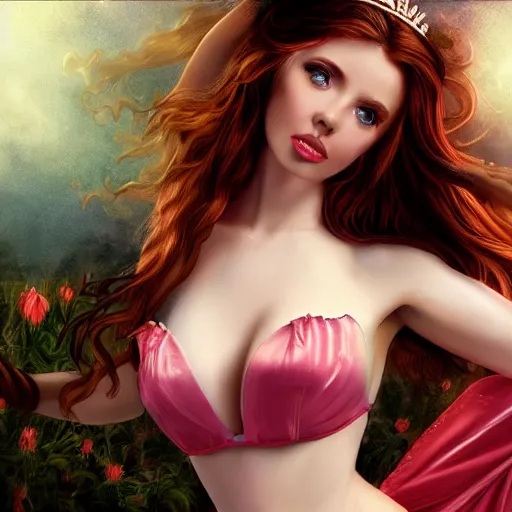 Prompt: amouranth as a tempting princess by jim burns, rule of thirds, seductive look, beautiful, in intergalactic hq