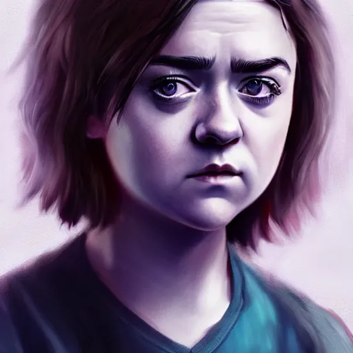 Image similar to maisie williams as arya stark by ross tran