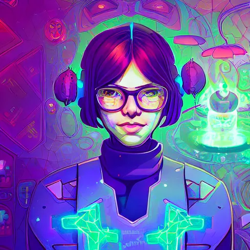 Image similar to skill magic geek inside matrix deepdream radiating a glowing aura stuff loot legends stylized digital illustration video game icon artstation lois van baarle, ilya kuvshinov, rossdraws,