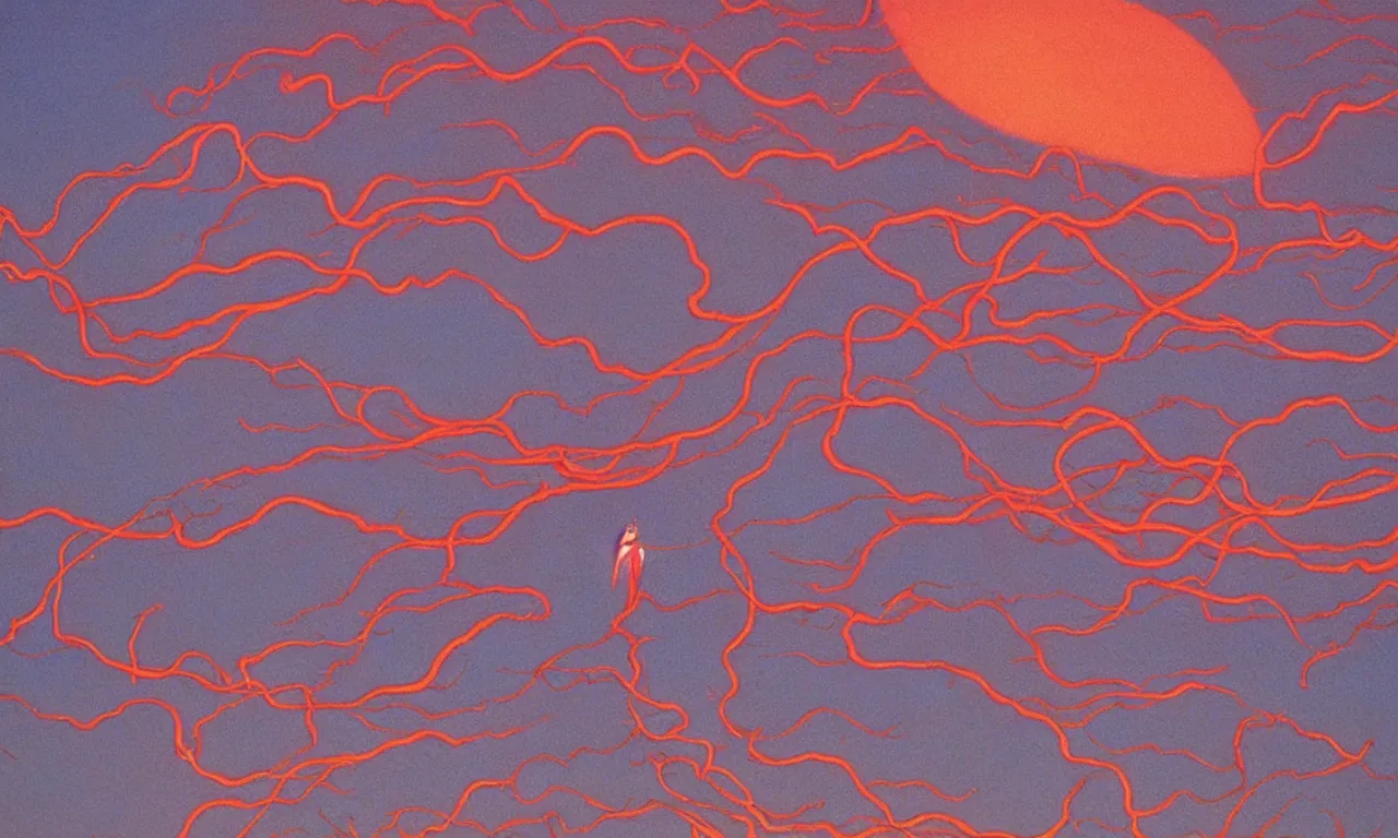 Image similar to close shot of sailors grip blood vessels sunset jean giraud cinematic elemental forces