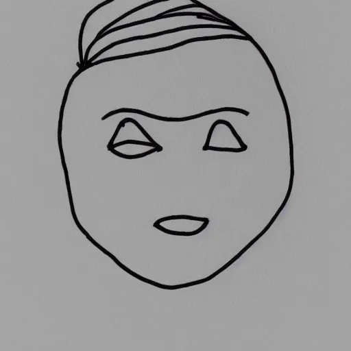 Image similar to minimal face woman hand drawn by one continuous line, art sketch