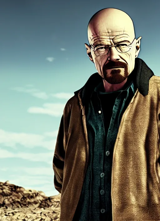 Image similar to Walter white in the video game Valorant, cinematic shot