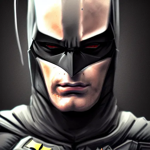 Prompt: portrait of tactical batman, intricate, photo real, elegant, highly detailed, centered, grungy, digital painting, artstation, concept art, smooth, sharp focus,