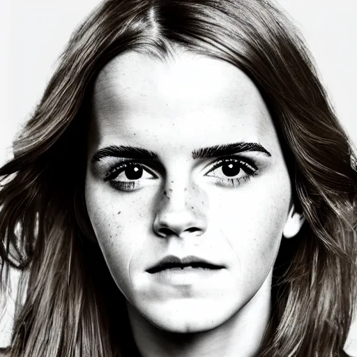 Image similar to Portrait photography of Emma Watson cyborg