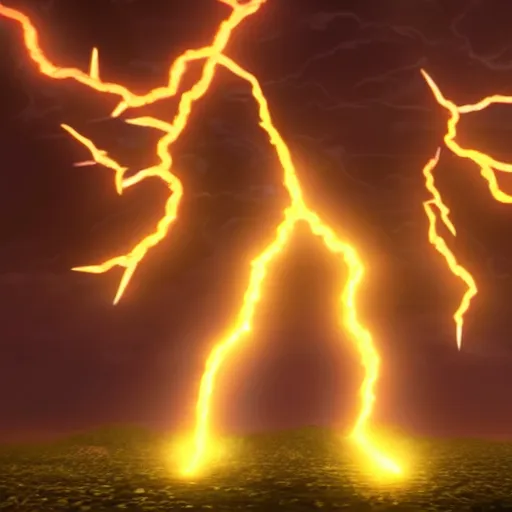 Image similar to Jesus Christ going super saiyan, muscular, lightning in the sky, glowing, highly detailed, focus, realistic vfx simulation, cryengine