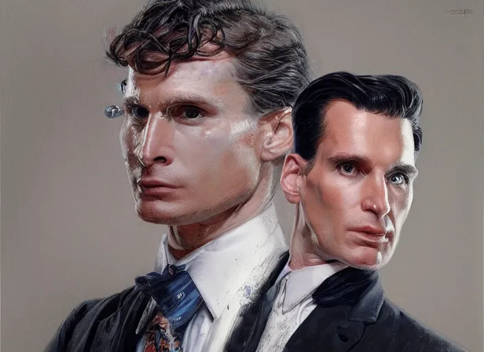 Image similar to a highly detailed beautiful portrait of patrick bateman, james gurney, james jean