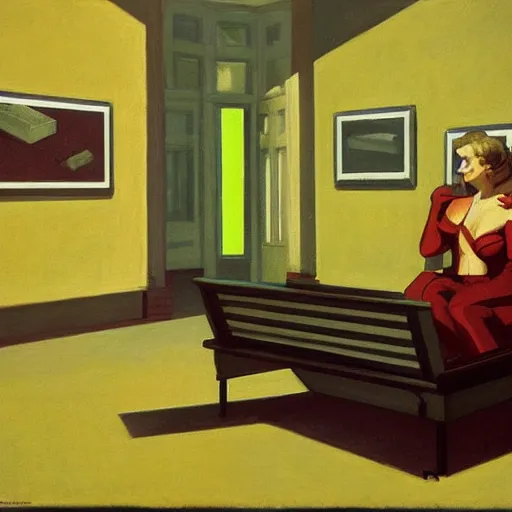 Image similar to fallout new vegas by edward hopper