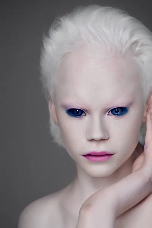 violet eyes albino