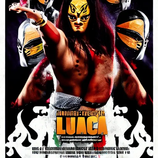 Image similar to movie poster for a lucha - libre themed wuxia film