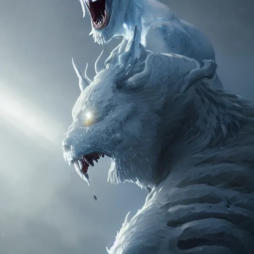 Image similar to a roaring and crying ghost, tall, silver skin, illustration, cinematic lighting, 8 k, d & d, frostbite 3 engine, dof, artstation, intricate, digital art, crepuscular ray, art by tsuyoshi nagano, greg rutkowski